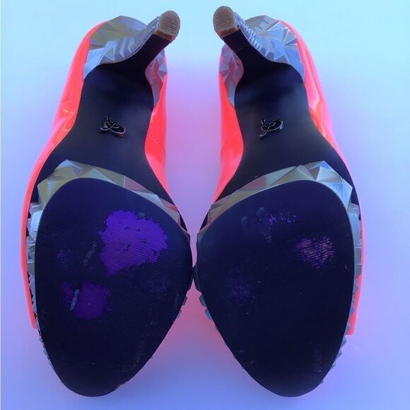 Rachel Roy Platform Shoes Orange Size 6M - Picture 6 of 7